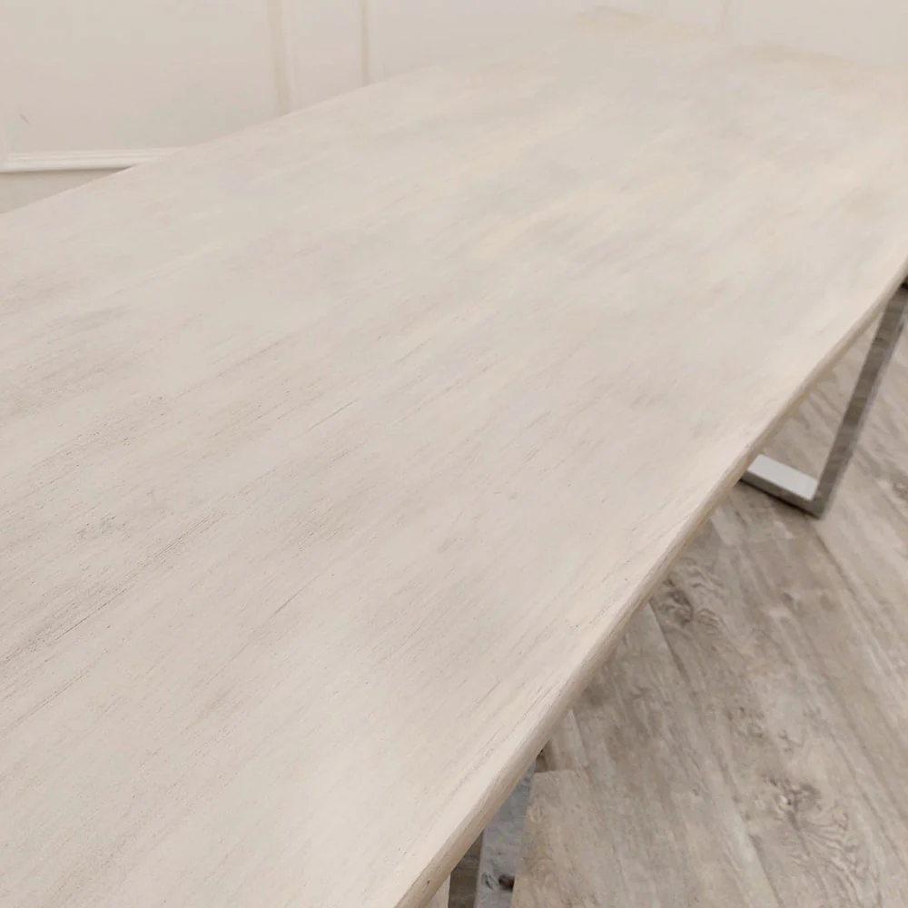 Freya solid light pine dining table