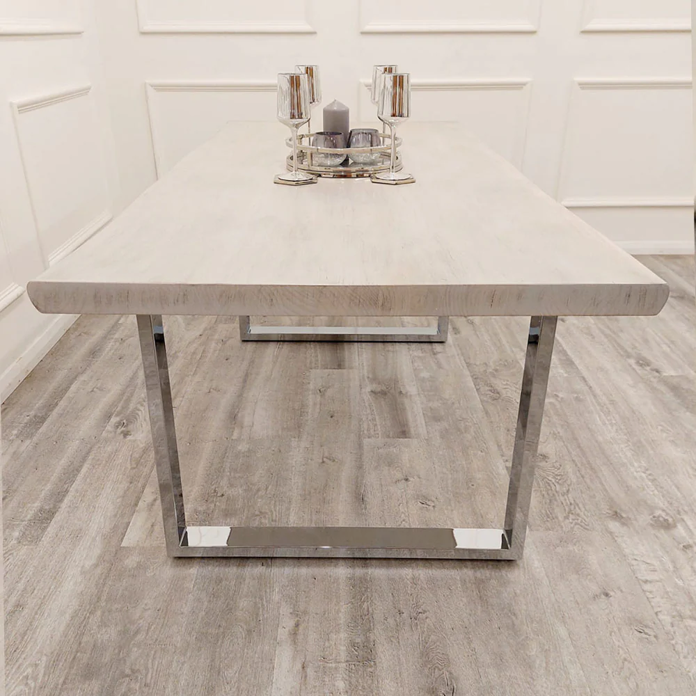Freya solid light pine dining table
