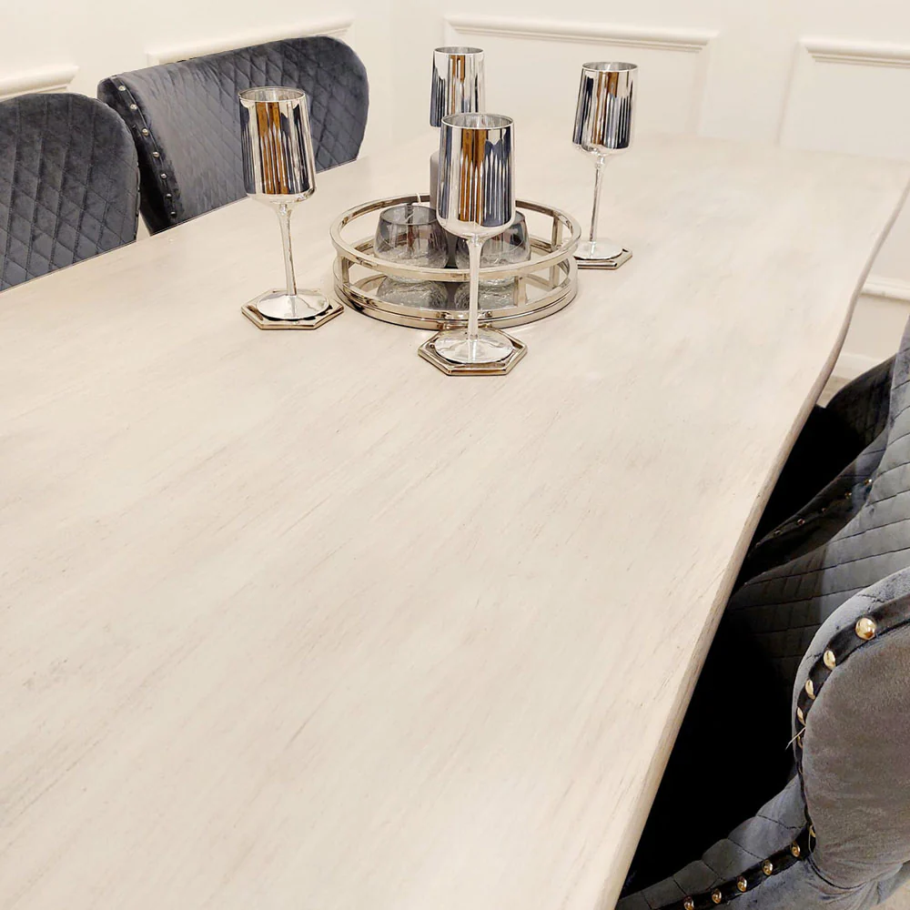 Freya solid light pine dining table