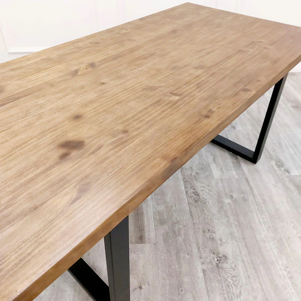 Solid Dark Pine Dining Table