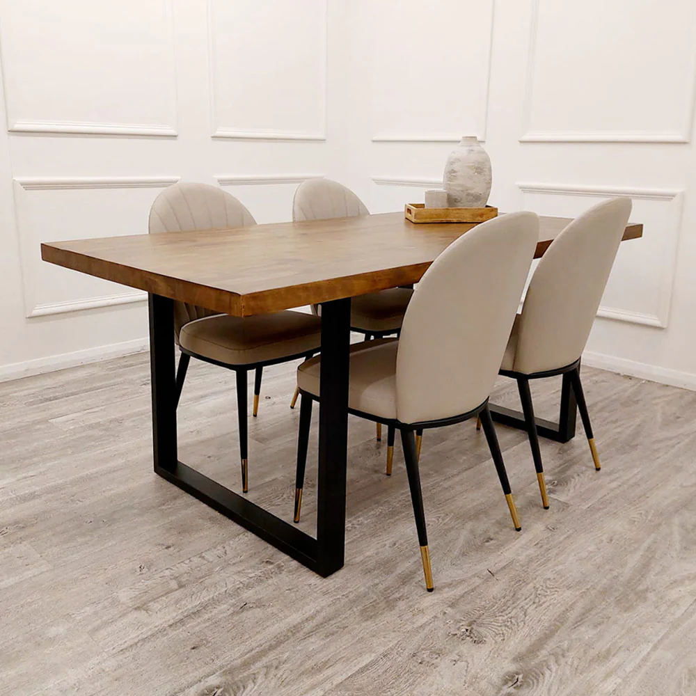 Solid Dark Pine Dining Table