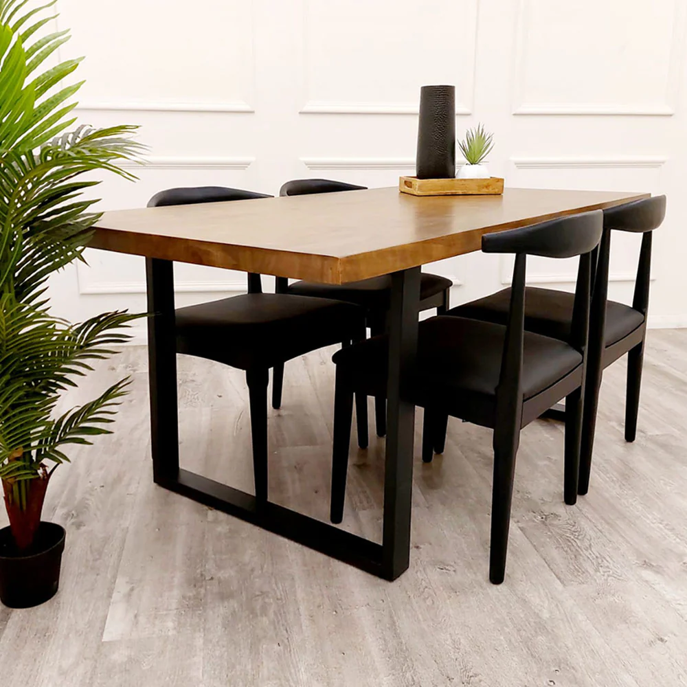 Solid Dark Pine Dining Table