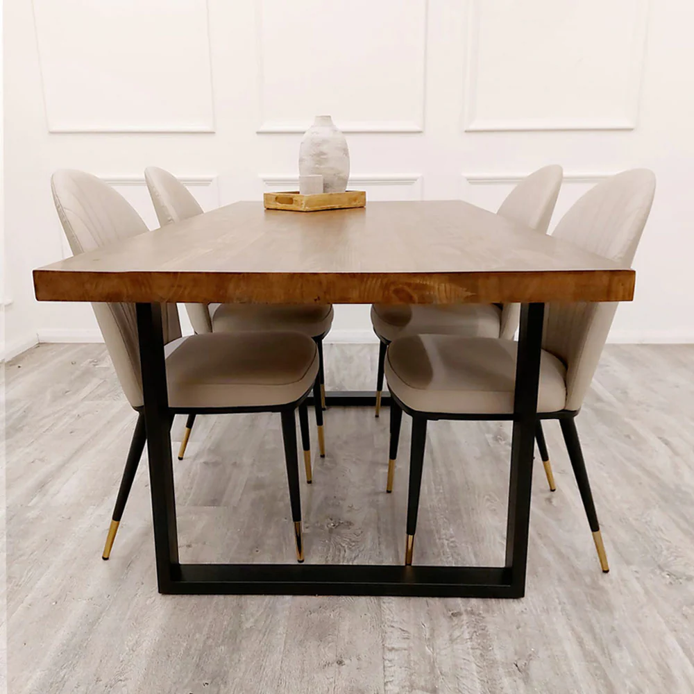 Solid Dark Pine Dining Table