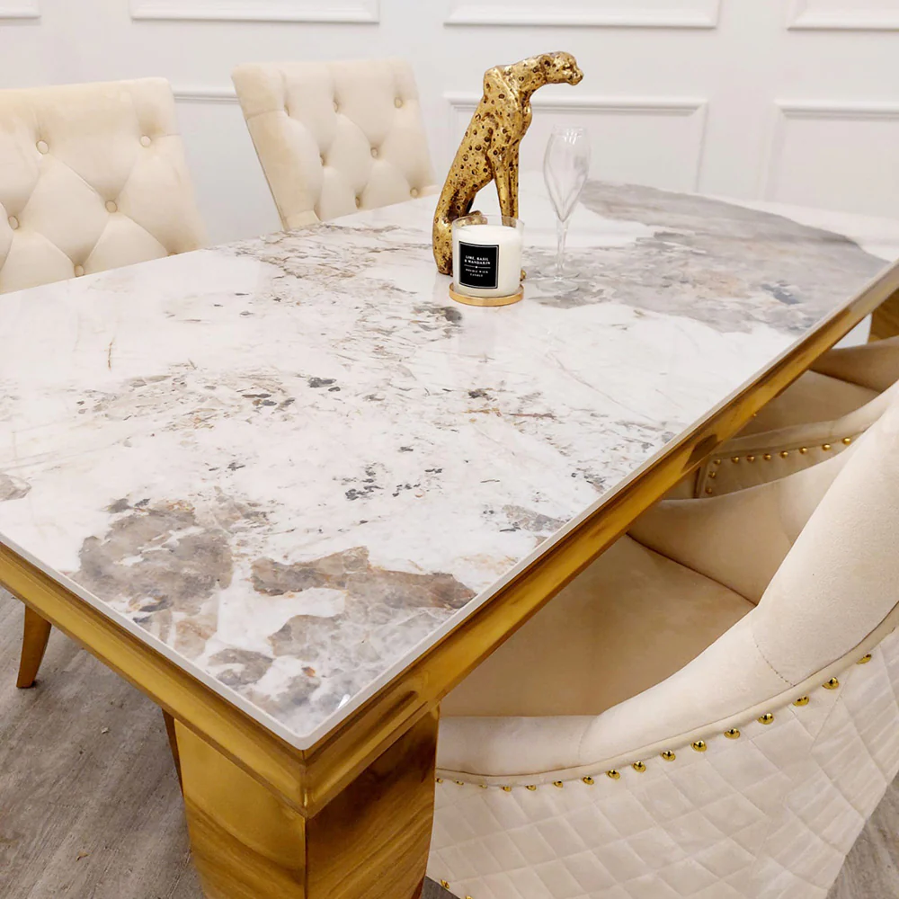 Marble Top Dining Table