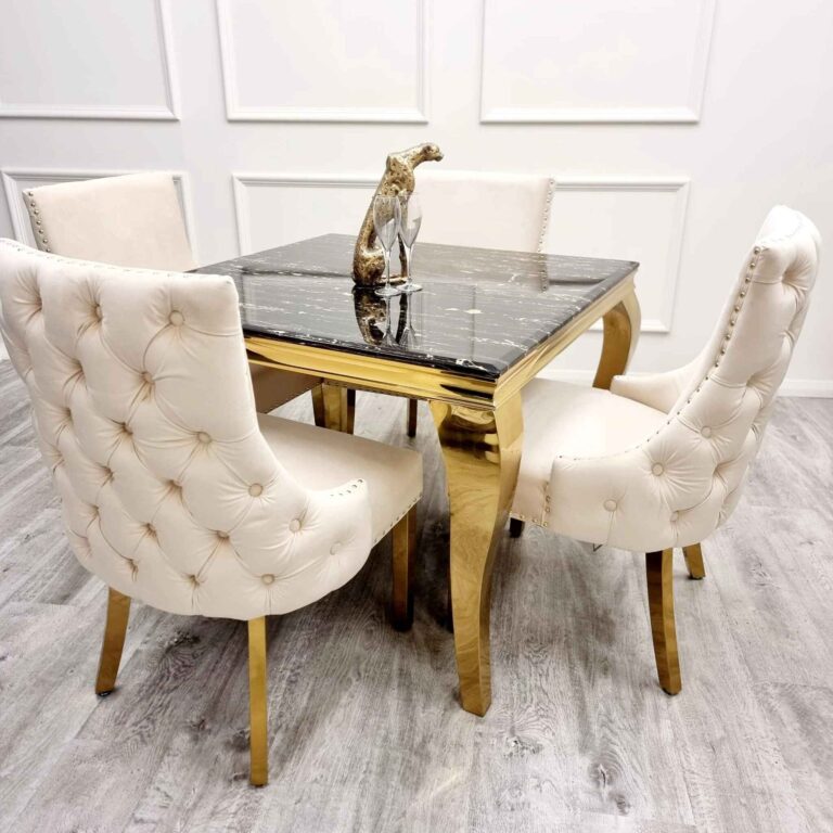 Cream Velvet Dining Chair